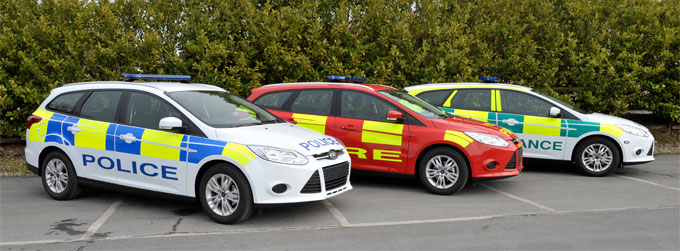 Emergency Services police, fire, first responder vehicles