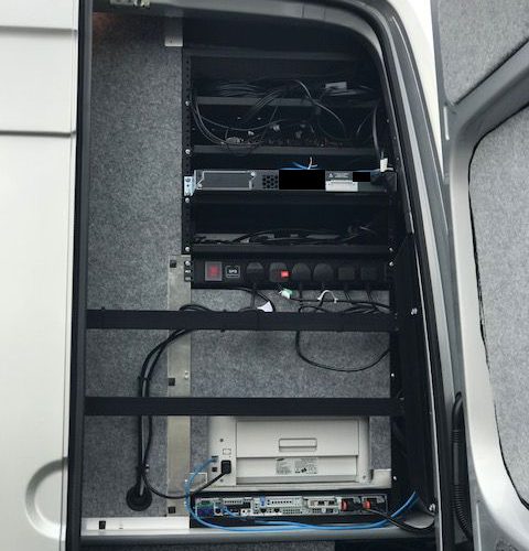 Rear of Mobile Van with Omni-route