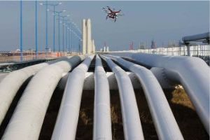 Drone over pipelines